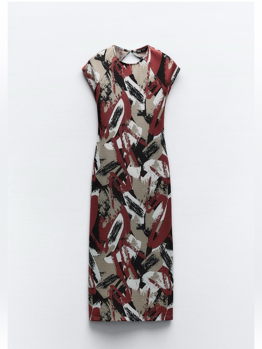 Zara fitted jacquard dress size s